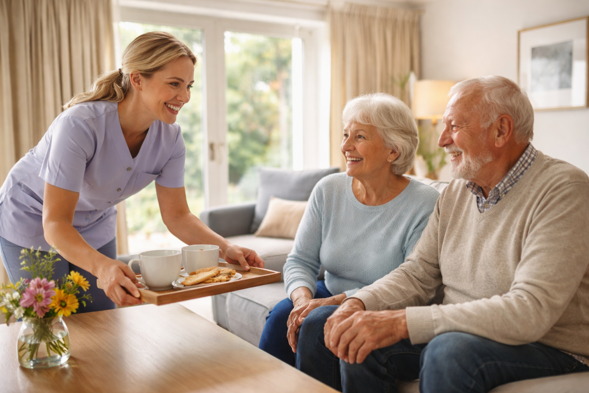 Warm home care support in a family setting